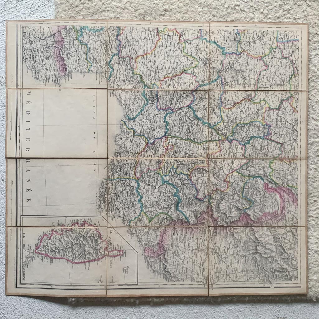 Ensemble de quatre cartes militaires de la France, 1845 – Image 8