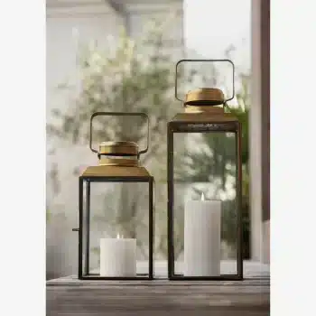 Grande lanterne verre et laiton