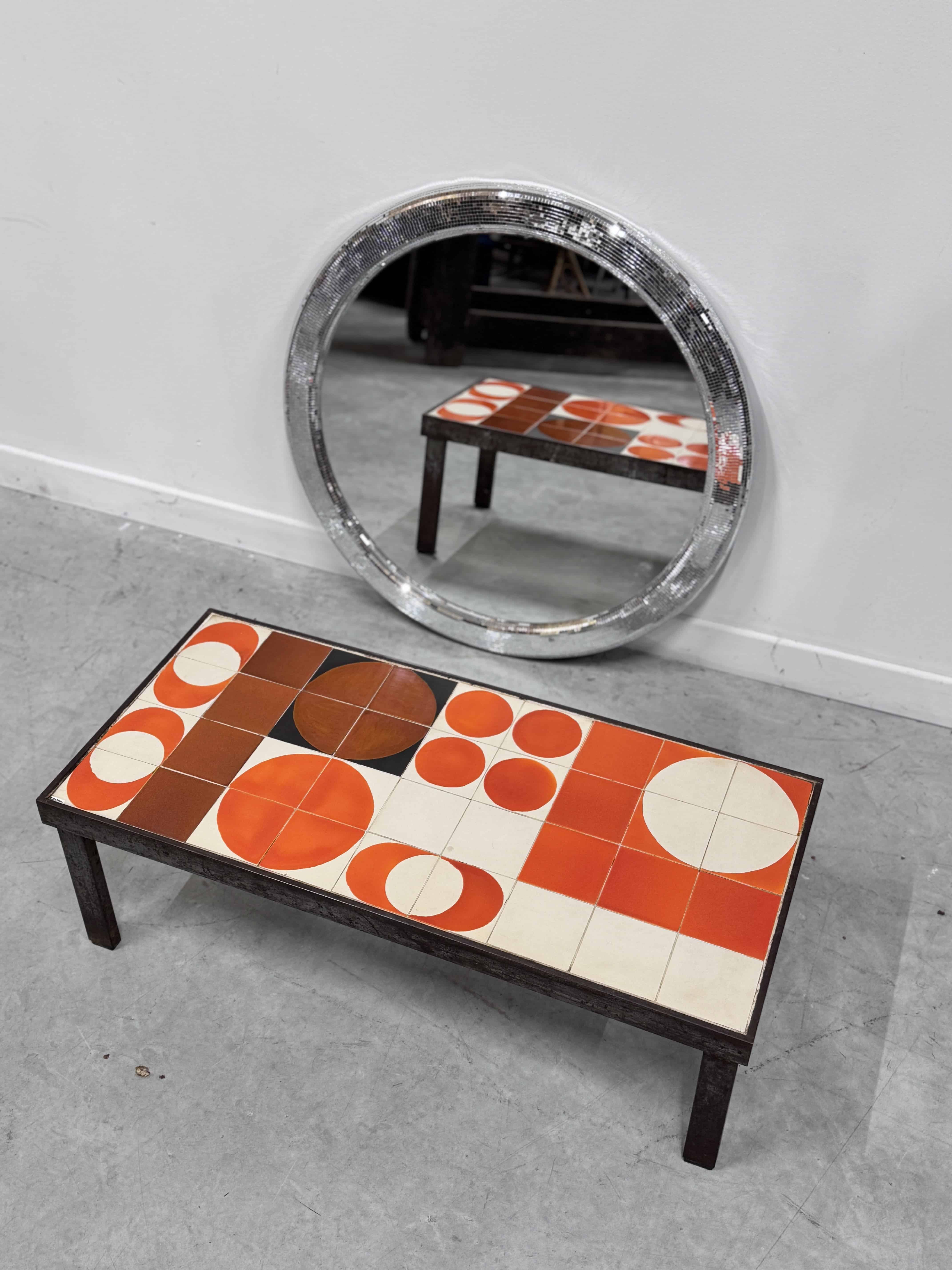 Table basse vintage en céramique par Roger Capron – Image 10