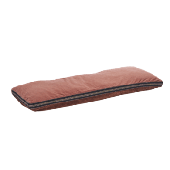 Matelas en velours de coton – Rouge brique et noir (60 x 140 cm)