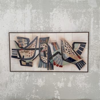 Panneau mural, céramique moderniste signé Sinclair (Provenance Hendrickx), 1950/60