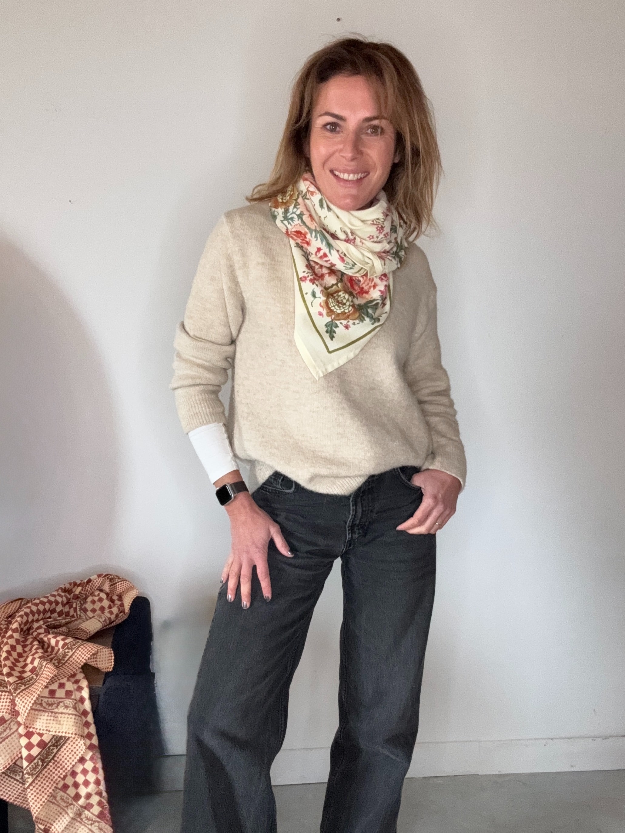 Foulard blockprint Anastasia – 100 % coton