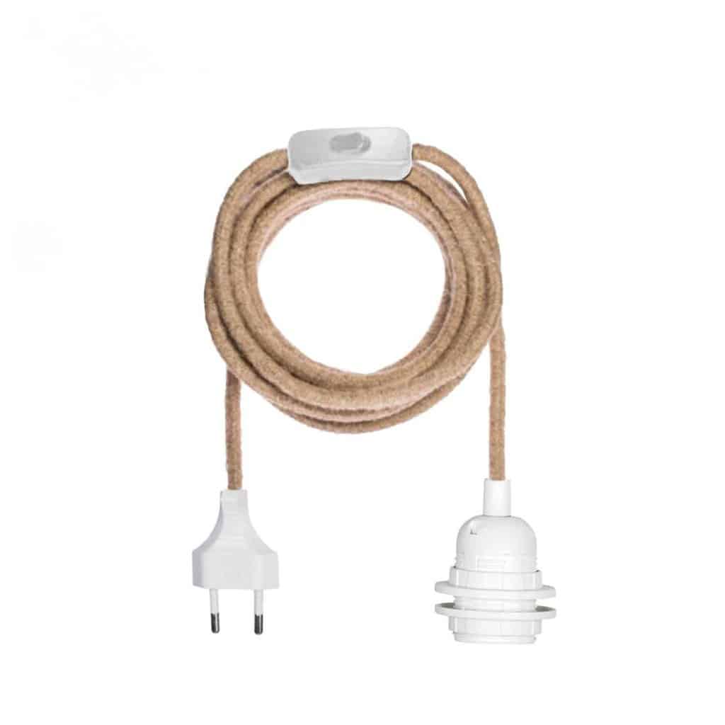 Suspension douille baladeuse blanche