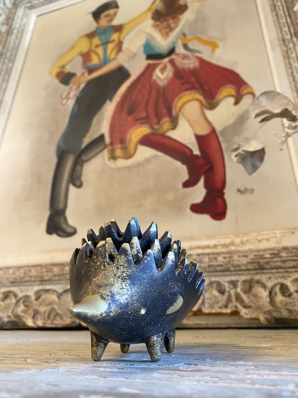 Cendrier / vide-poche hérisson gigogne en laiton, attribué à Walter Bosse, pour Hertha Baller, Autriche années 50 – Image 5