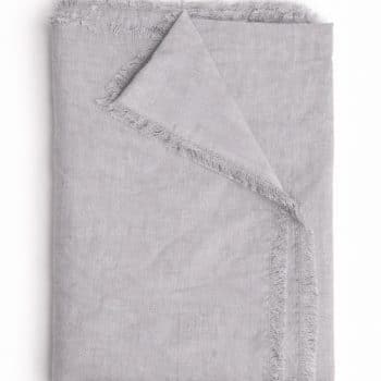 Nappe en lin lavé – GRIS PERLE – (150×300)