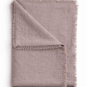 Nappe en lin lavé – BRUN GRIS – (150×300)