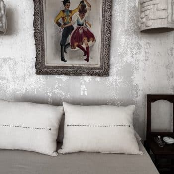 Coussin en lin écru (50×70)