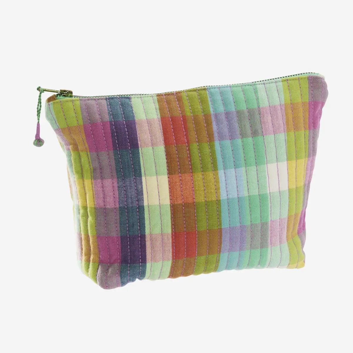 Pochette matelassée à carreaux multicolores – Image 2
