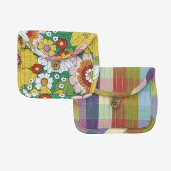 Petite pochette matelassée en coton