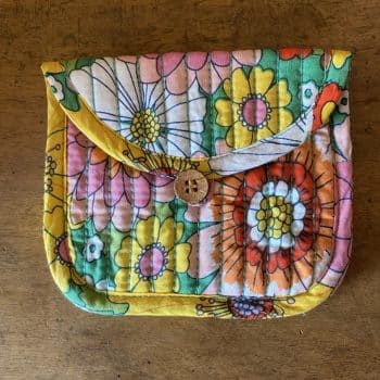 Petite pochette matelassée en coton
