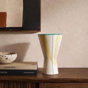 Vase vintage Roger Capron Vallauris, céramique graphique, années 50