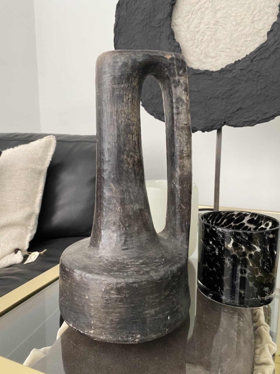 Poterie de Sejnane à anse - Terre cuite noire, Tunisie, artisanat – Image 8