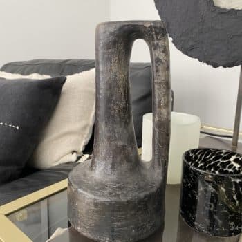Poterie de Sejnane à anse – Terre cuite noire, Tunisie, artisanat