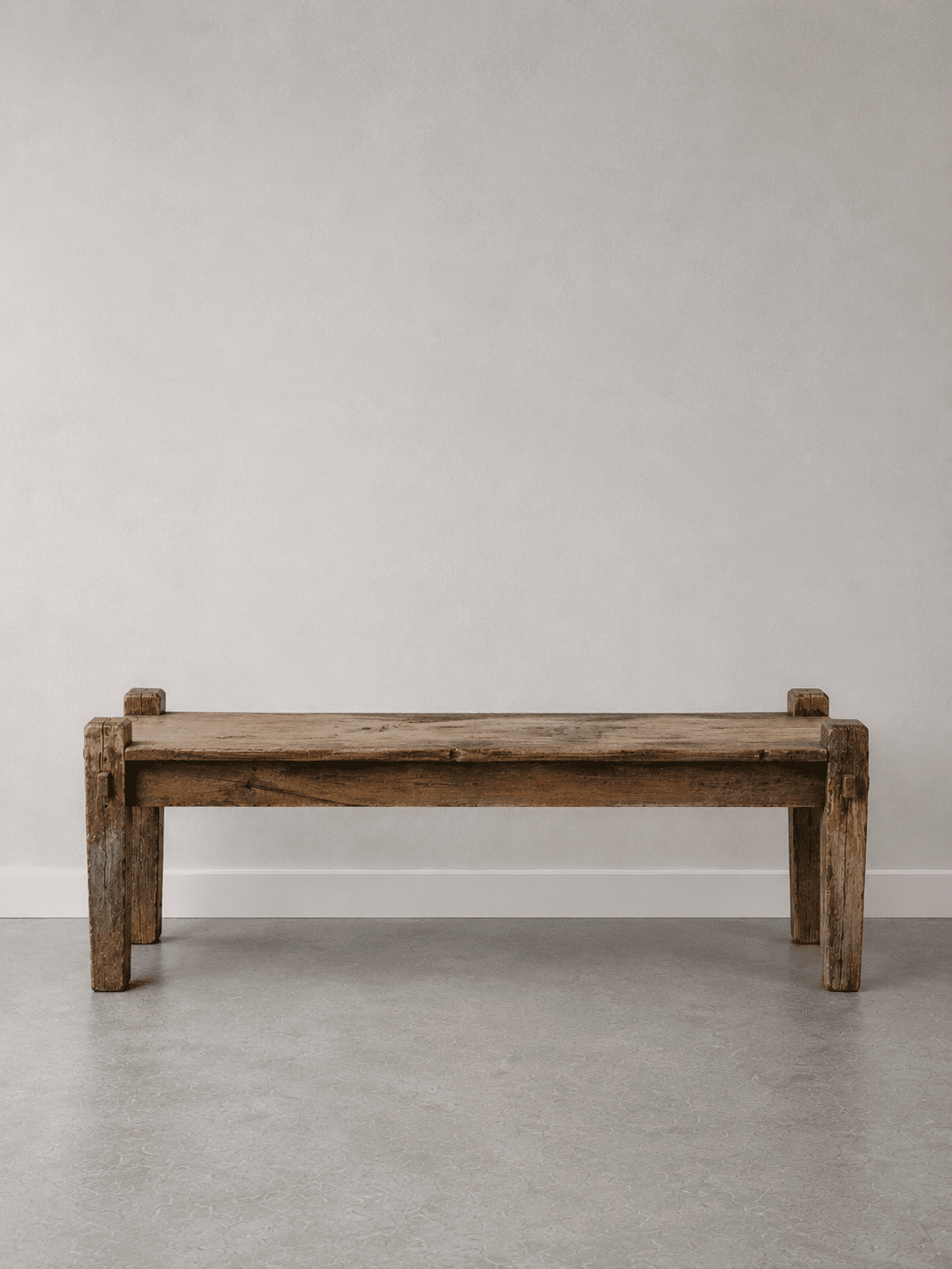 Banc ancien en bois recyclé, Inde