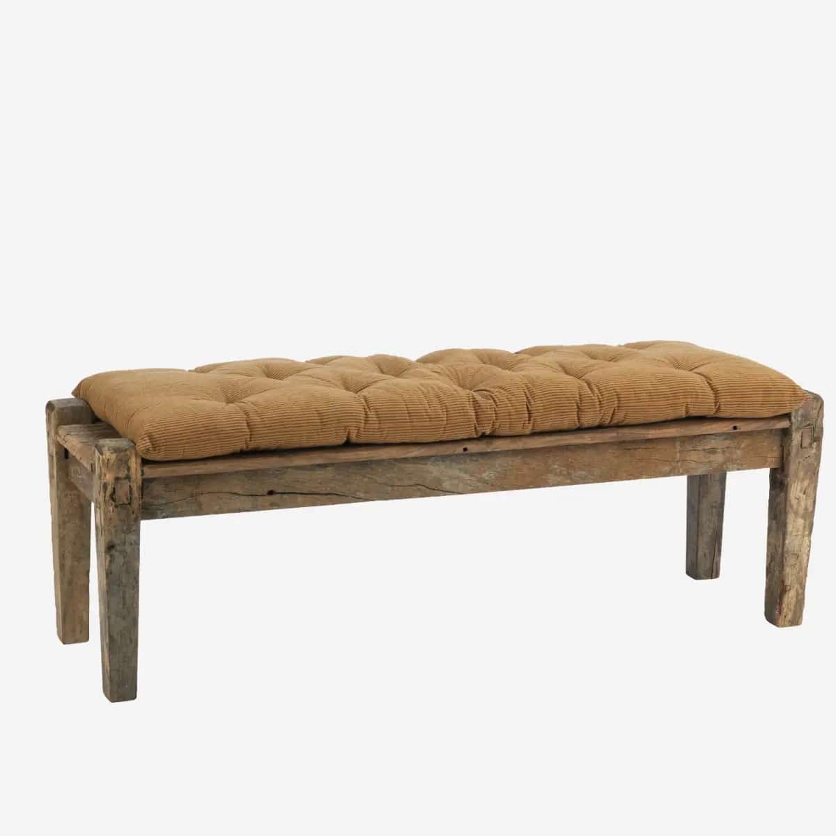 Banc ancien en bois recyclé, Inde – Image 5
