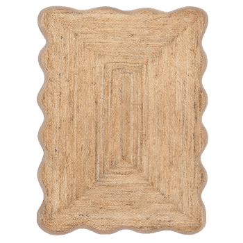 Tapis en jute bord beige – 200 x 300 cm