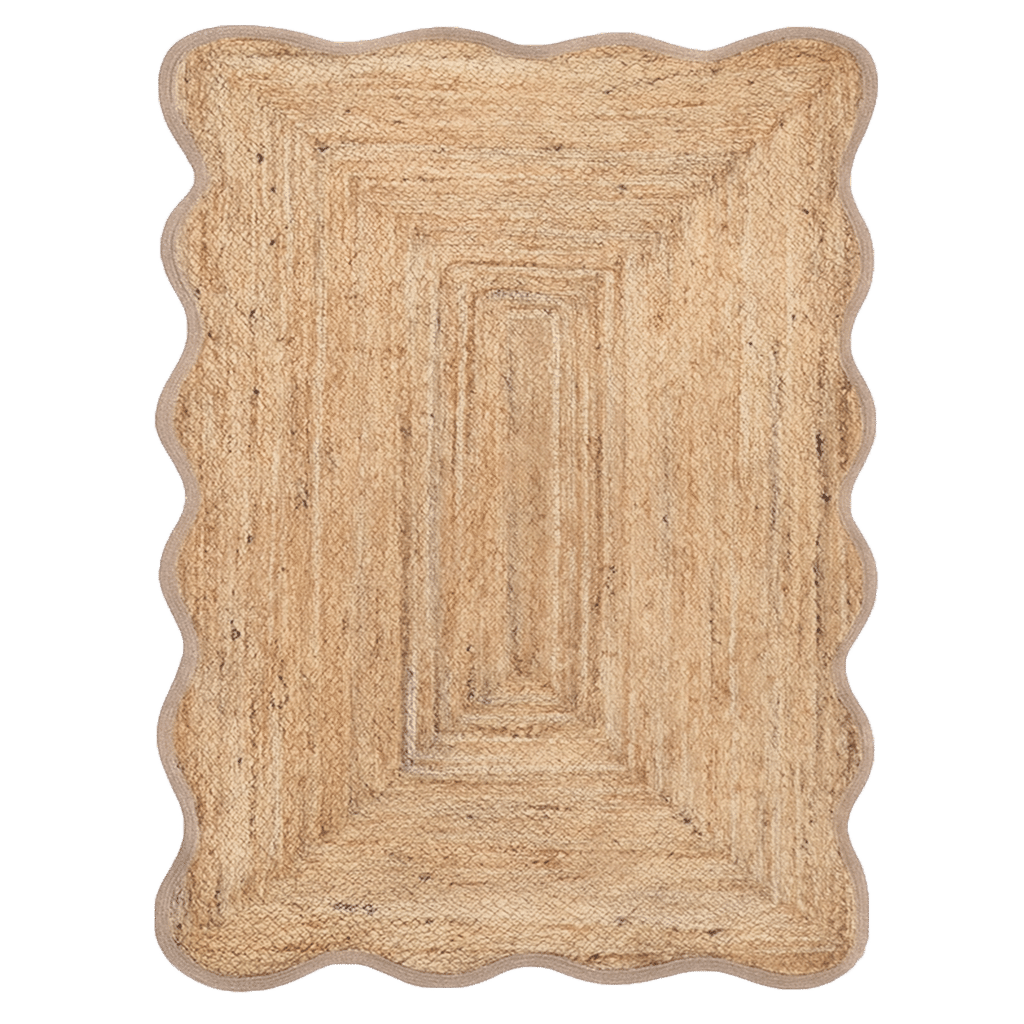 Tapis en jute bord beige - 200 x 300 cm