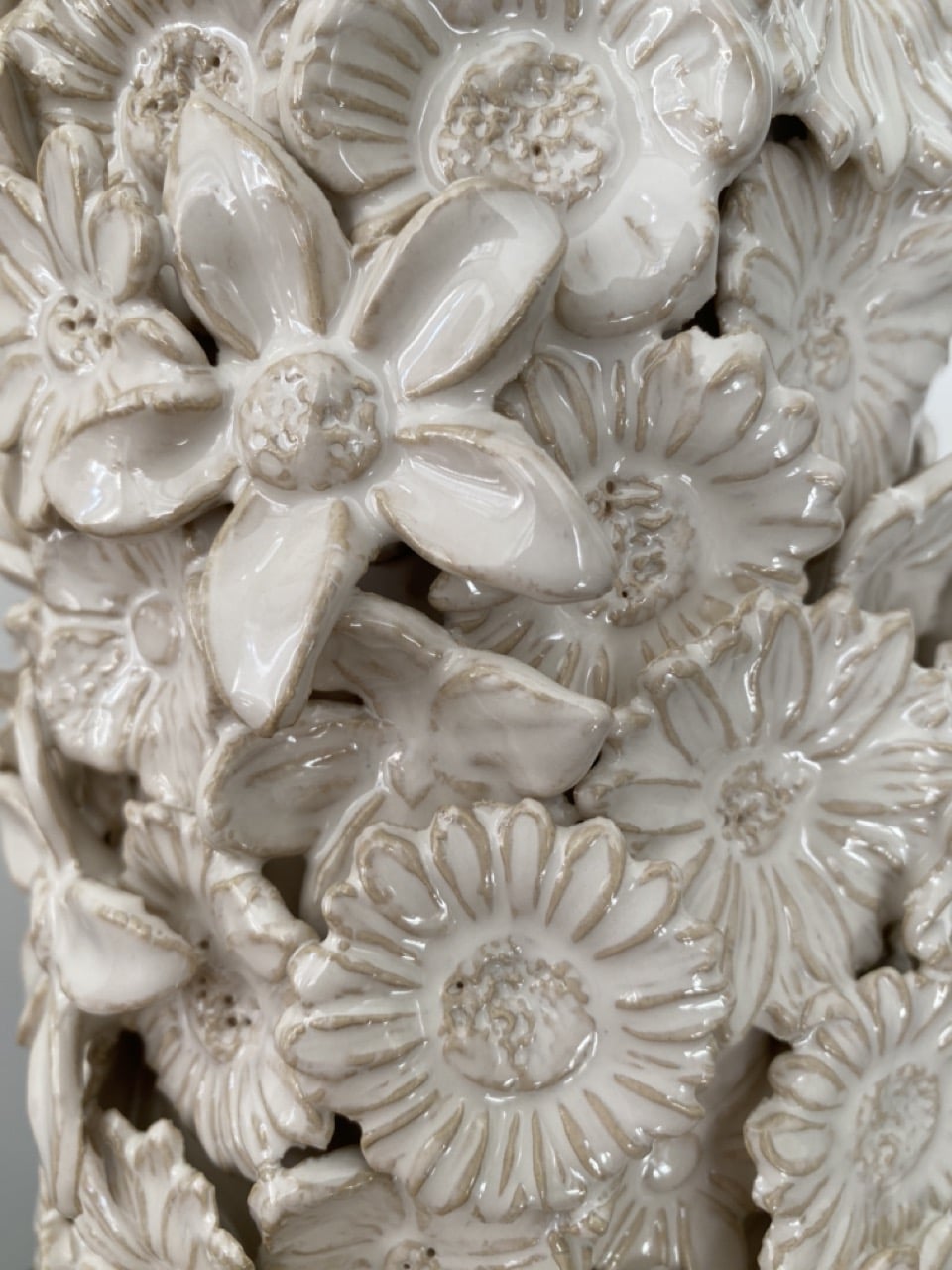 Vase "Flora" blanc lin – Image 3