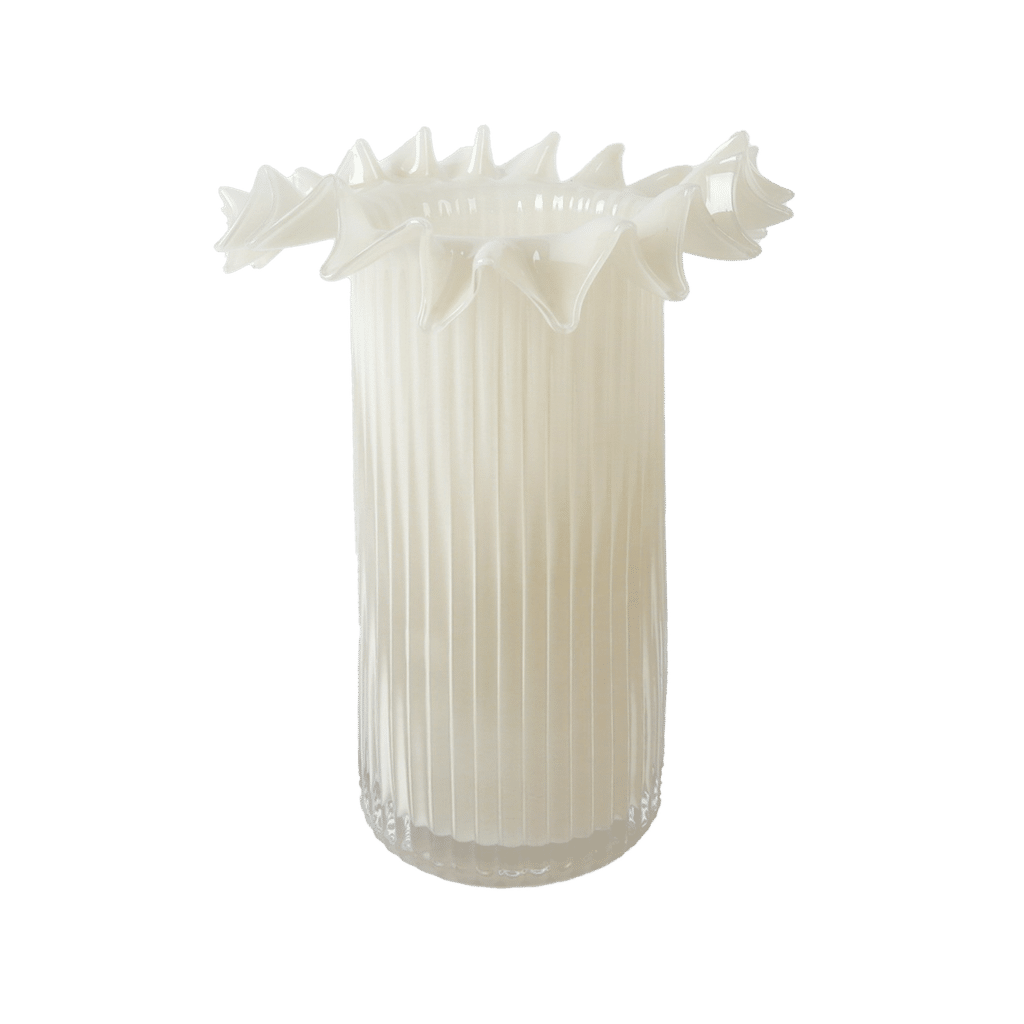 Vase « Froufrou » beige opalin – Image 3
