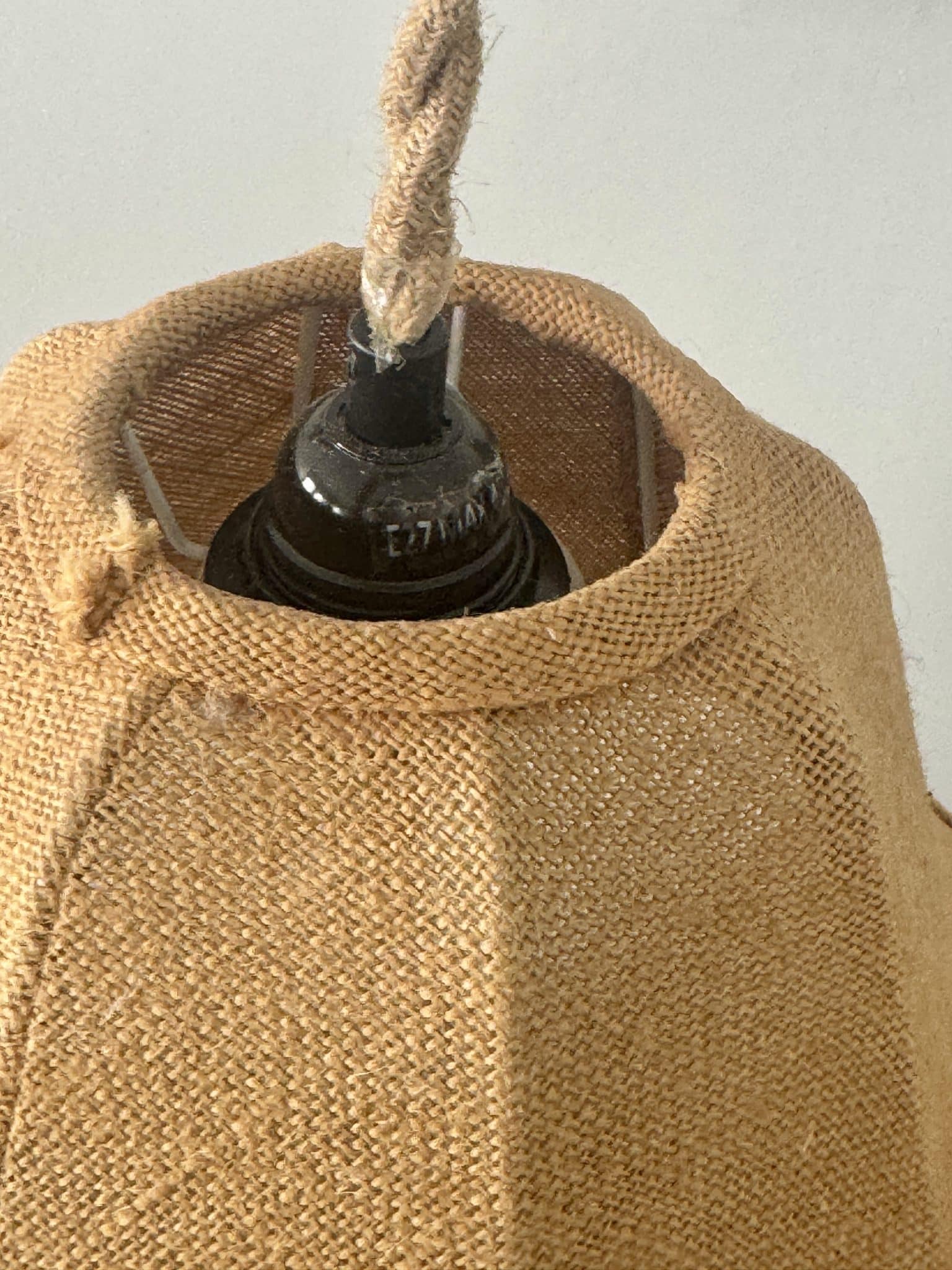 Suspension vintage en toile de jute – Image 6