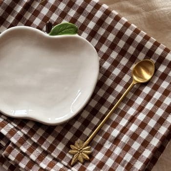 Assiette pomme blanc