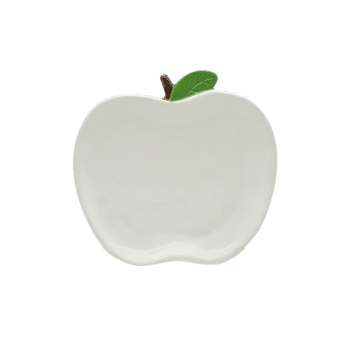 Assiette pomme blanc