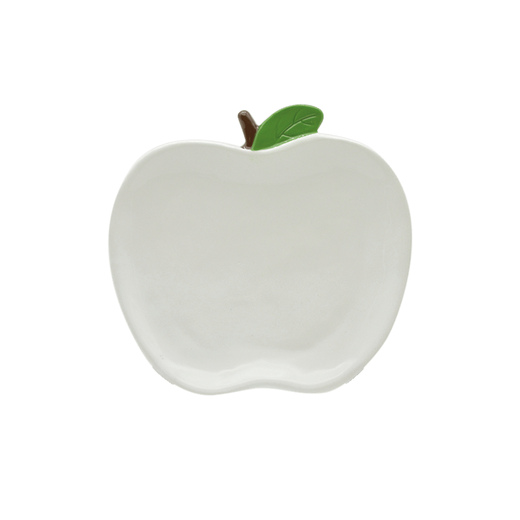 Assiette pomme blanc – Image 2
