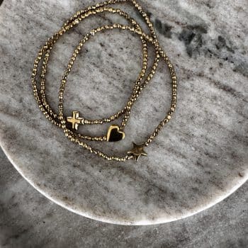 Bracelet Brigitte Hématite dorée • Le monde est stone