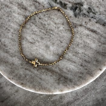 Bracelet Brigitte Hématite dorée • Le monde est stone