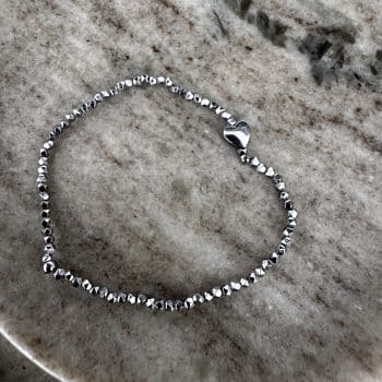 Bracelet Brigitte Hématite argentée • Le monde est stone