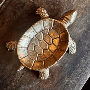 Vide-poche Tortue en aluminium doré