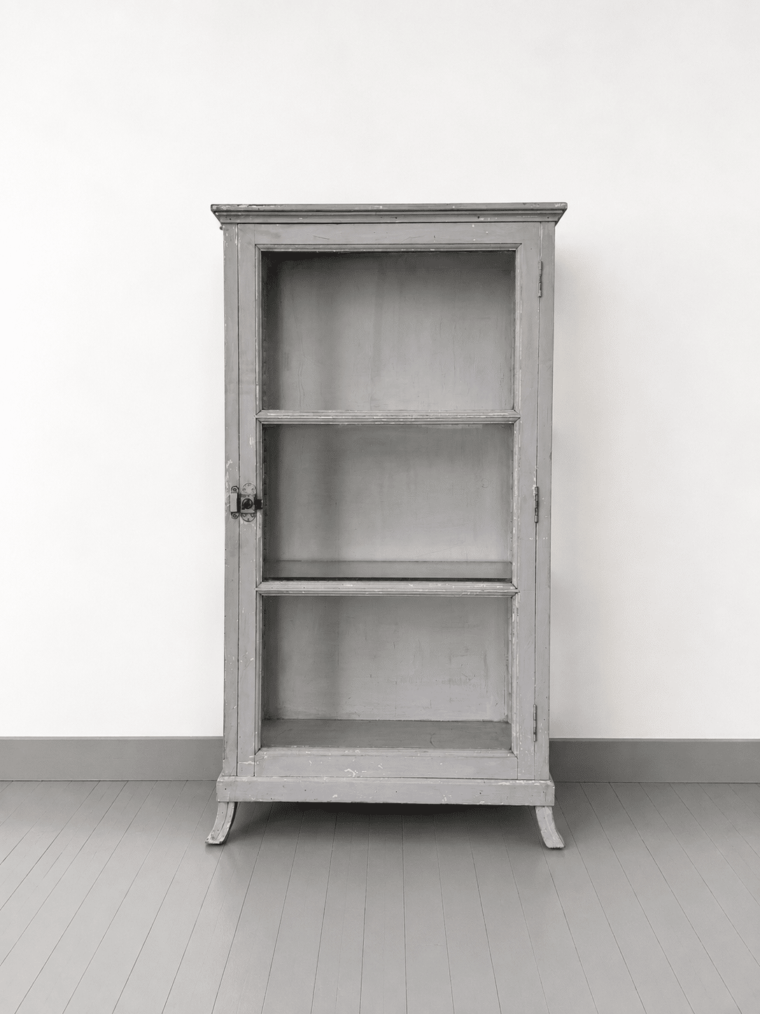 Vitrine ancienne en bois et verre