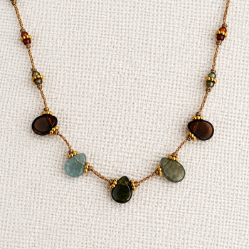 Collier Sienna, pierres naturelles