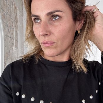 Boucles d’oreilles Frange dorée