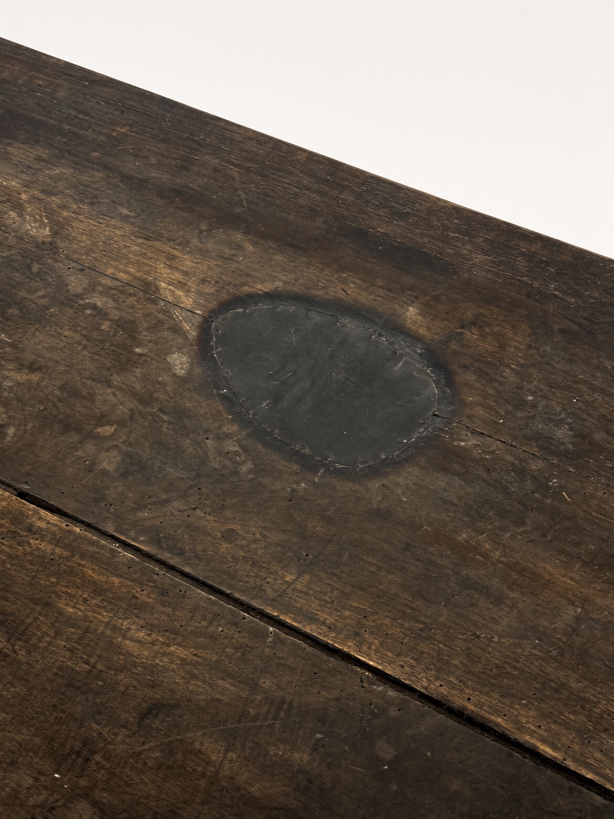 Table de ferme étroite ancienne en bois – Image 4