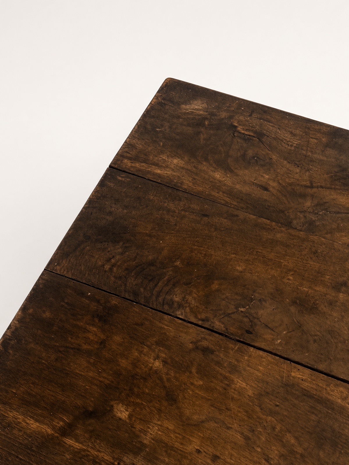 Table de ferme étroite ancienne en bois – Image 5