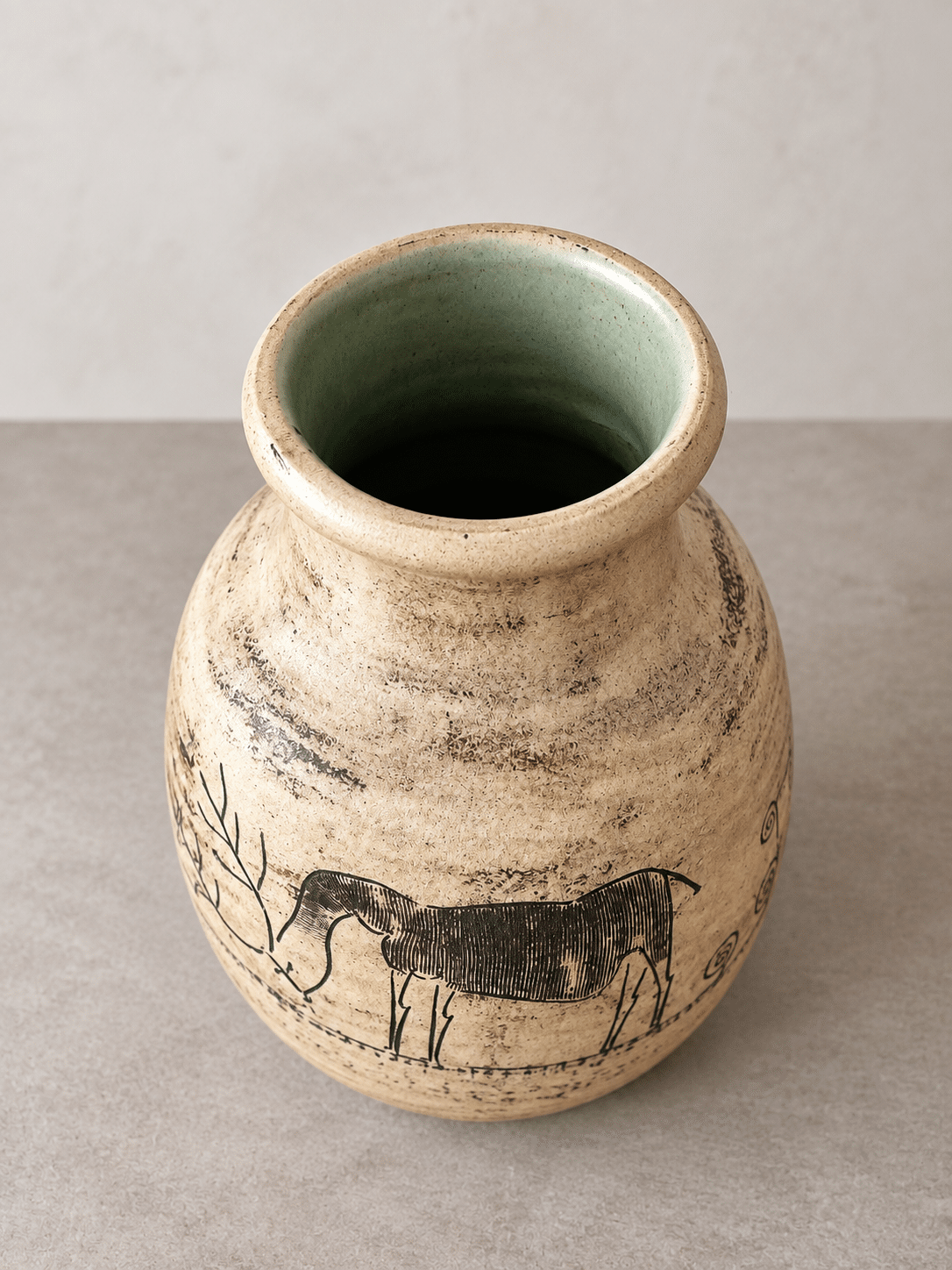 Vase en céramique signé Jacques Blin - décor animalier – Image 6