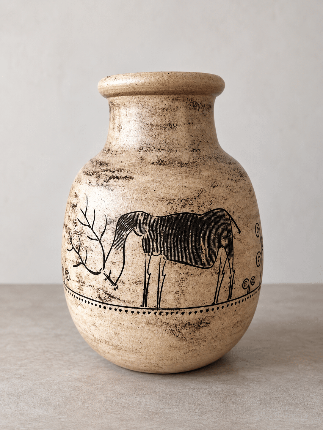Vase en céramique signé Jacques Blin - décor animalier – Image 5