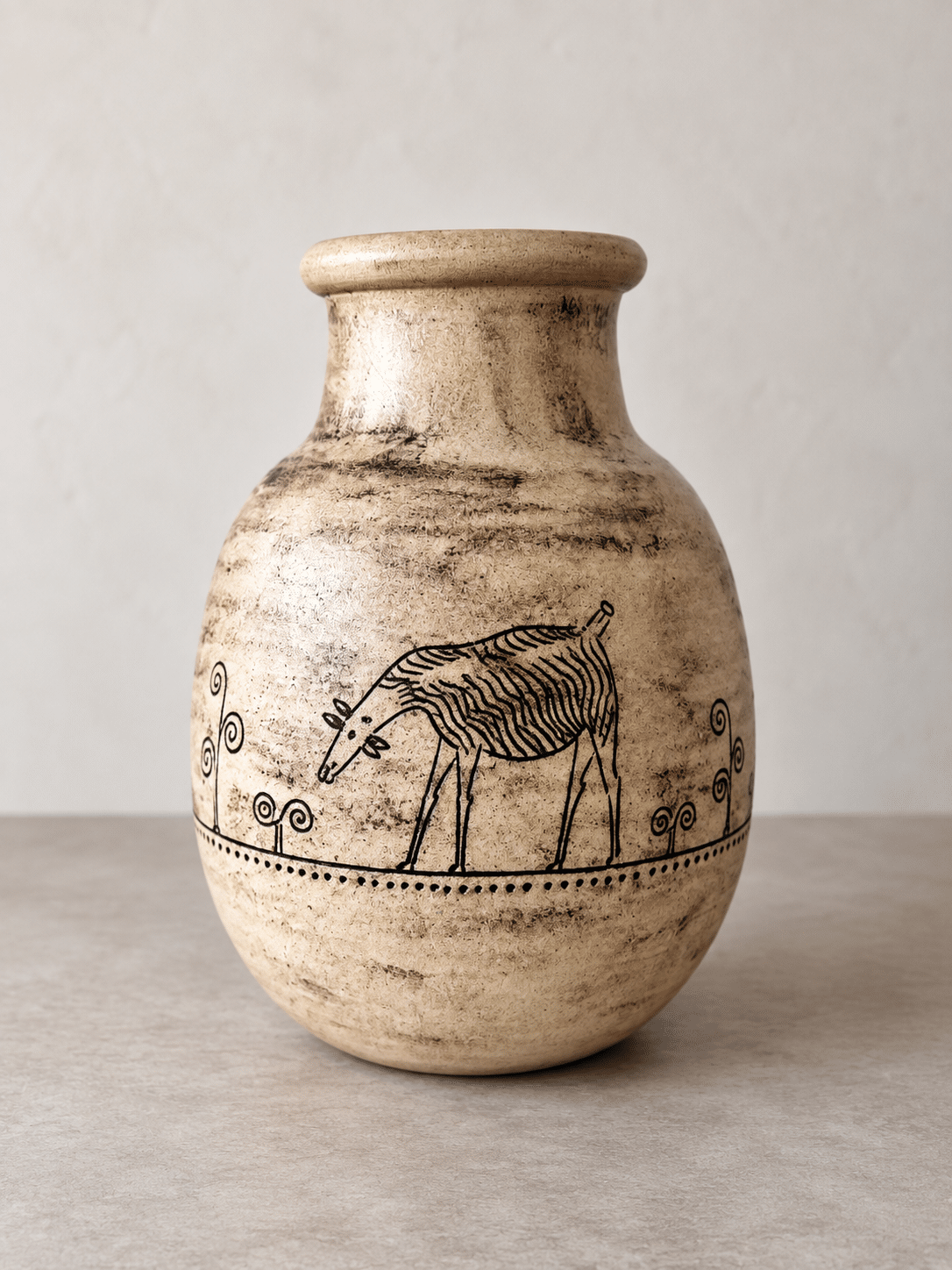 Vase en céramique signé Jacques Blin - décor animalier – Image 4