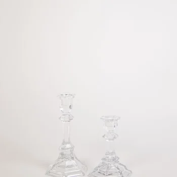 Bougeoir en verre transparent – H15cm