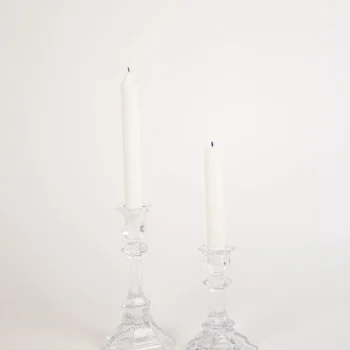Bougeoir en verre transparent – H15cm