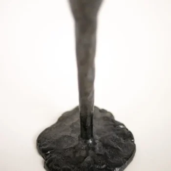 Bougeoir martelé en aluminium