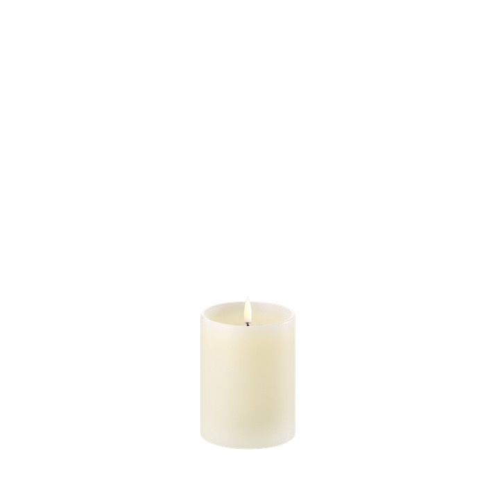 Bougie LED pilier ivoire – effet flamme - Ø 7,8 × H 10 cm