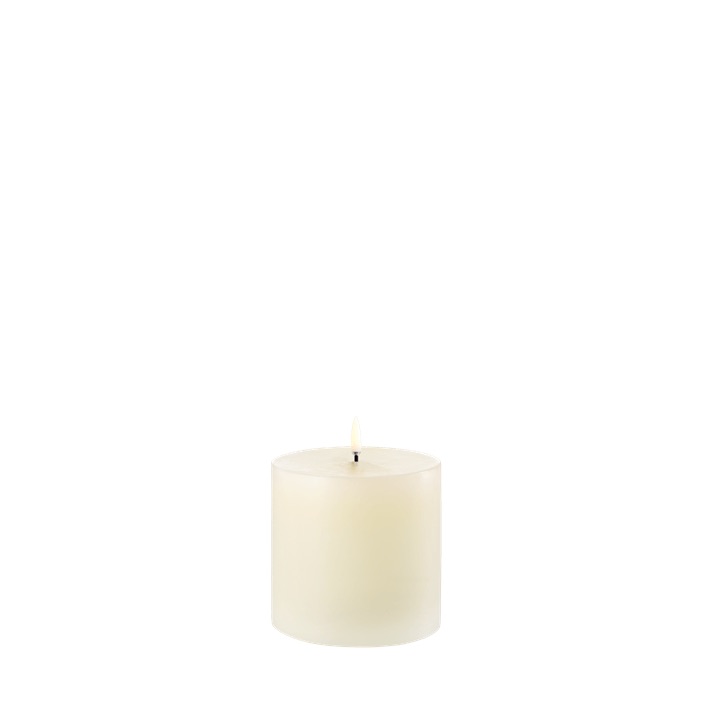 Bougie LED pilier ivoire – effet flamme - Ø 10,1 × H 10 cm