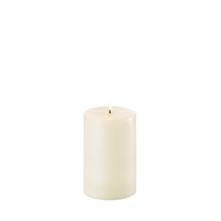 Bougie LED pilier ivoire – effet flamme - Ø 10,1 × H 15 cm