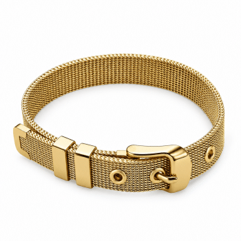 Un bracelet unisexe en maille métallique tressée – noir, argenté ou doré