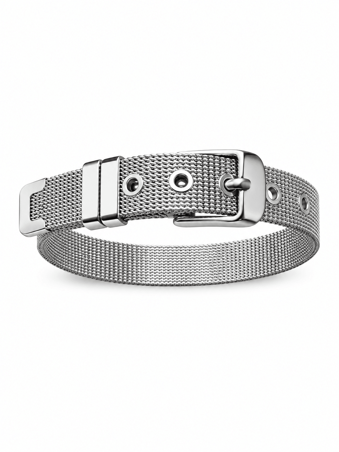 Un bracelet unisexe en maille métallique tressée - noir, argenté ou doré – Image 3