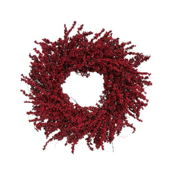 Couronne de Noël XXL en baies rouges – 75 cm