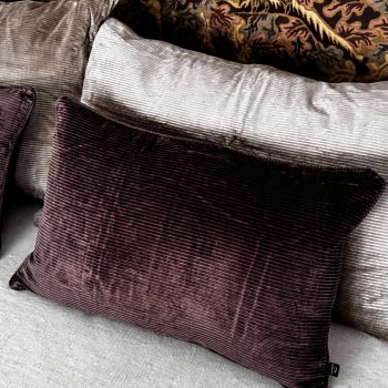 Housse de coussin rectangulaire en velours côtelé – 40 × 60 cm