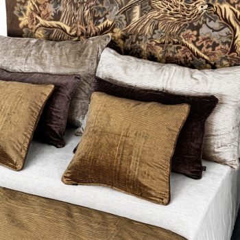 Housse de coussin en velours côtelé – 45 × 45 cm
